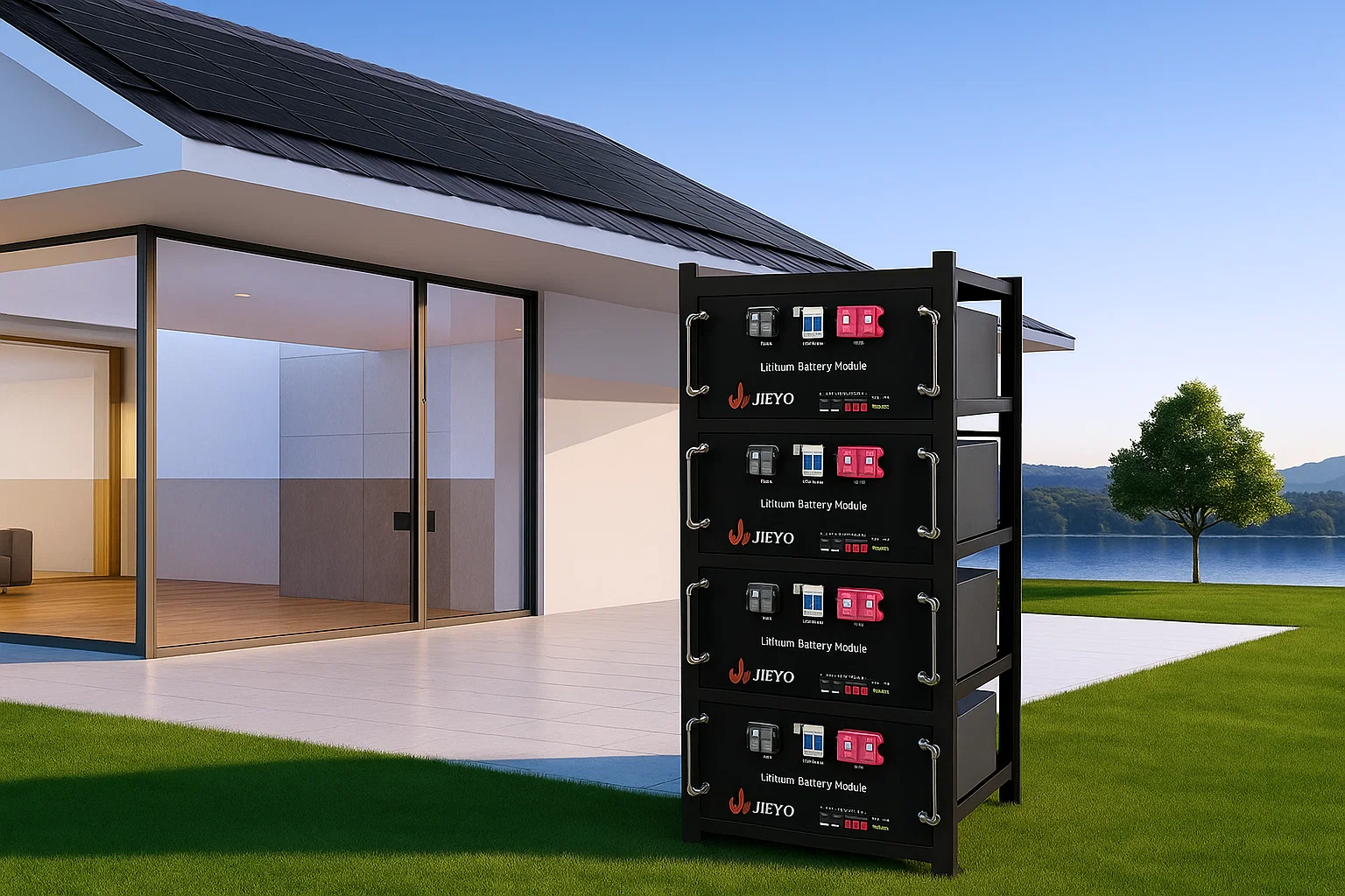 JIEYO Rack-Mounted LiFePO₄ Battery