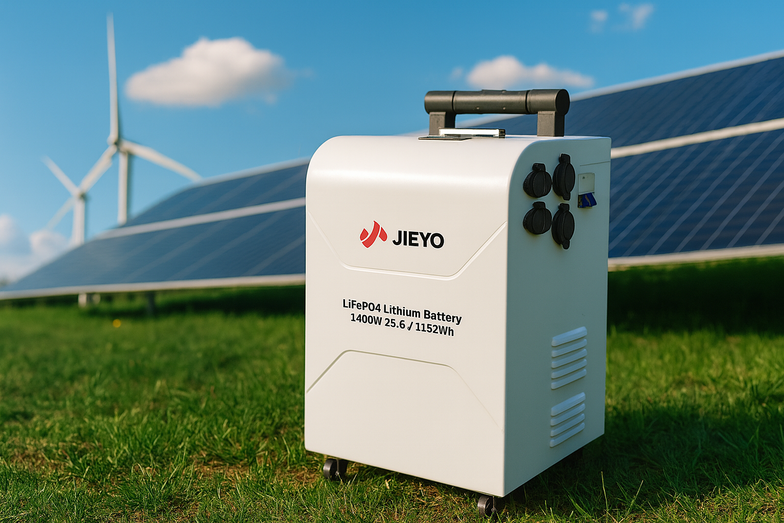 JIEYO 1400W Portable Power Station with Trolley Handle