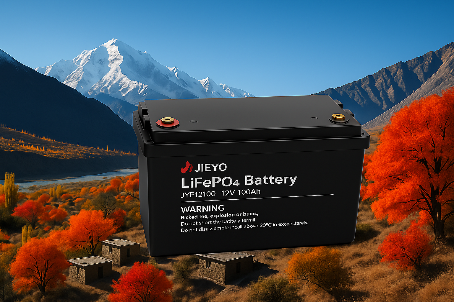 JIEYO 12V 100Ah LiFePO₄ Battery